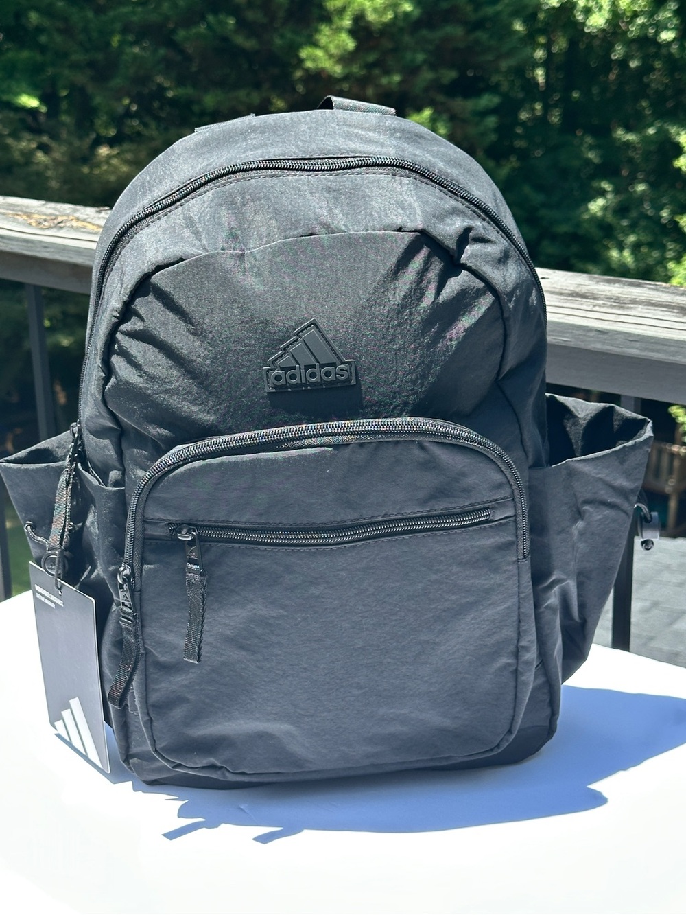 Adidas Black Weekender Large Sports / Travel / Backpack Bag NEW - Picture 2 of 9